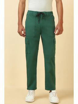 Allen Solly - Men Green Solid Casual Cargo
