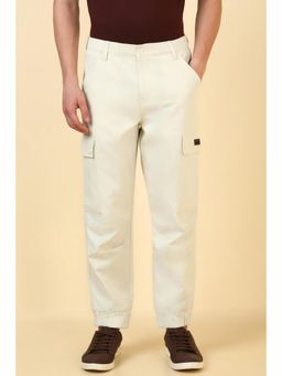 Allen Solly - Men Beige Solid Casual Trouser