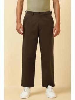 Allen Solly - Men Brown Solid Casual Trouser