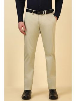 Allen Solly - Men Beige Solid Formal Trouser