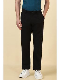 Allen Solly - Men Black Solid Casual Trouser