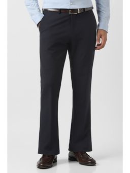 Van Heusen - Men Navy Blue Solid Trouser
