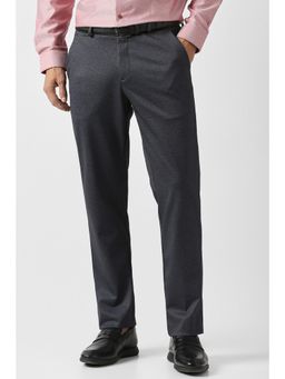Van Heusen - Men Navy Blue Textured Trouser