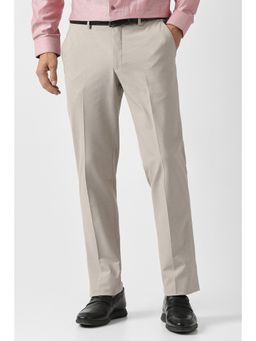 Van Heusen - Men Beige Textured Trouser