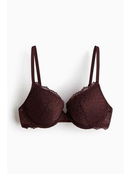 H&M - Women Brown Lace Push-Up Bra
