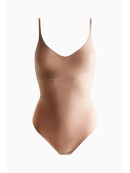 H&M - Women Beige Light Shape Microfibre Thong Body