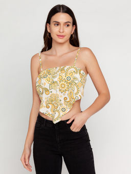 Zink London - Womens White Printed Top