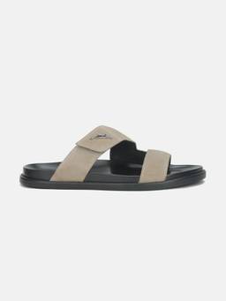 ZEESH - Men Monaco Beige Sliders