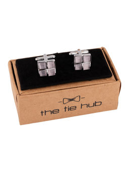 The Tie Hub - Light Pink Squares Stone Cufflinks
