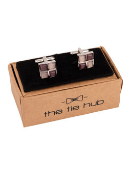 The Tie Hub - Pink Squares Stone Cufflinks