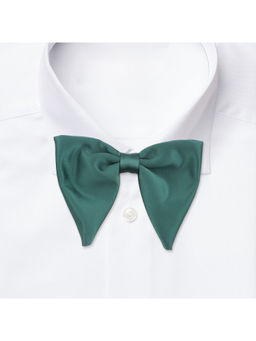The Tie Hub - Solid Green Satin Butterfly Bow Tie