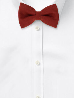 The Tie Hub - Solid Brown Suede Bow Tie