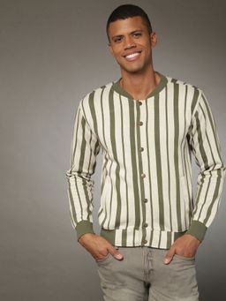 Campus Sutra - Men Striped Stylish Casual Jackets