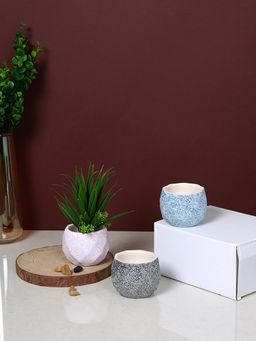 Tayhaa - Multi-Color Speckled Geometric Planters (Pack of 3)