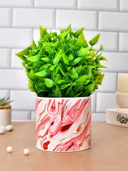 Tayhaa - Red Abstract Ceramic Indoor Planter