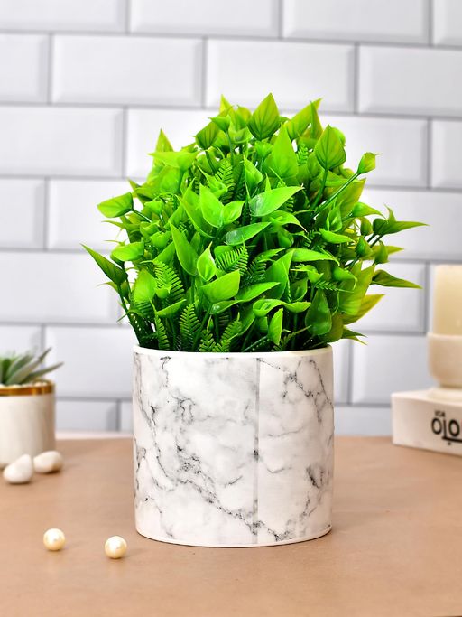Tayhaa White & Black Abstract Ceramic Indoor Planter