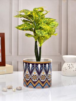 Tayhaa - Blue Artistic Designed Ceramic Planter