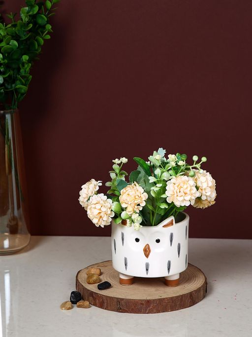 Tayhaa White Nocturnal Wisdom Planter