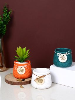 Tayhaa - Multi-Color Rustic Elegance Honeycomb Planters (Pack of 3)