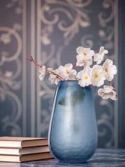 Aarvi Decor - Blue Ocean Breeze Transparent Glass Vase