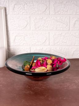 Aarvi Decor - Ocean- Pink Hand-Blown Glass Urli Bowl