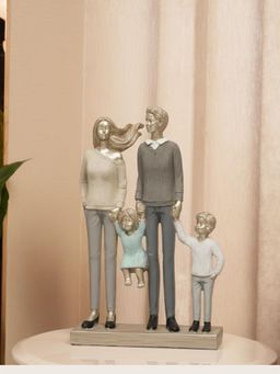 HOME 360 - Multi-Color Modern Family Of Four Figurine