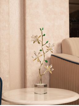 HOME 360 - Multi-Color Exquisite Crystal Floral Branch Sculpture