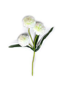 At Home by Nilkamal - Ball Flower Artificial Stick (White)