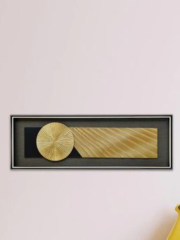 At Home by Nilkamal - Chakra Illusion MDF & Glass Wall Decor (Gold)