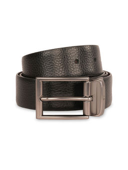 United Colors of Benetton - Men Leather Reversible Belt - Black & Brown