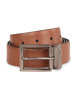 United Colors of Benetton - Men Leather Reversible Belt - Tan & Navy