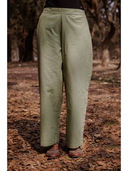 EARTHWEAR - Cotton Straight Green Pant
