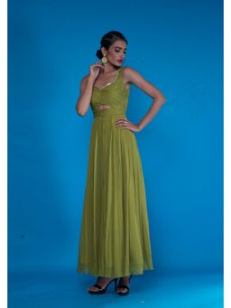 Asaga - Women Olive Amer Gown