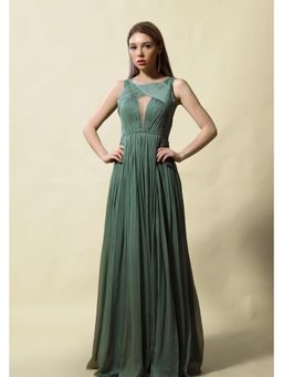 Asaga - Women Olive Gamya Gown