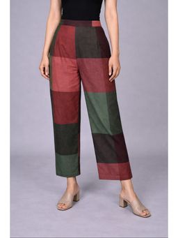 EARTHWEAR - Cotton Checks Handloom Multicolour Pant