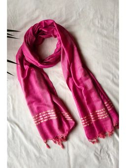 Sutra Art of Clothing - Hot Pink Pukhoor Cotton Silk Woven Dupatta