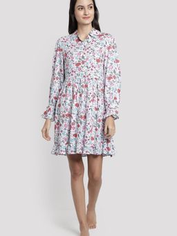 Dusk Attire - Multi-Color Ditsy Morning Nightdress