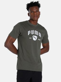 Puma - Performance Training Graphic Mens Green T-shirt