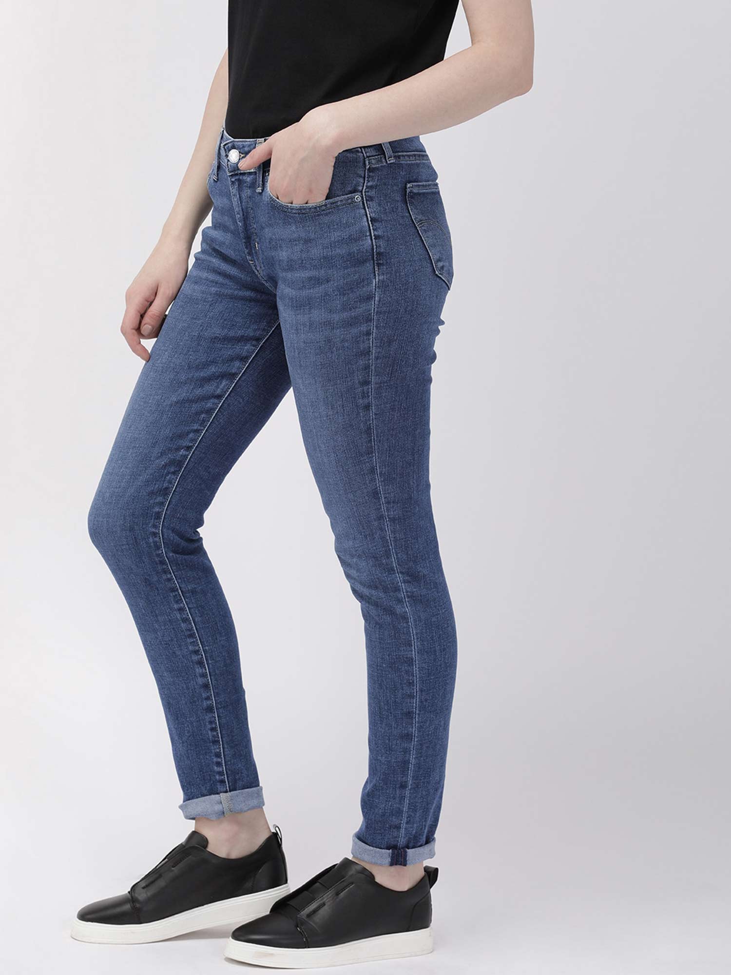 Women Blue 711 Skinny Fit Jeans Online 