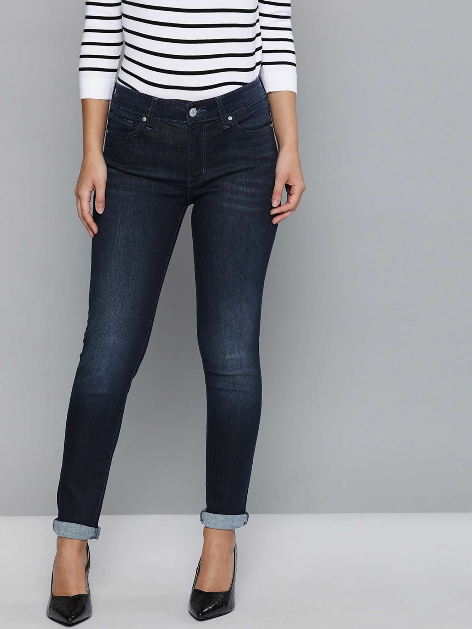 Buy Levi's Women Blue 711 Skinny Fit 