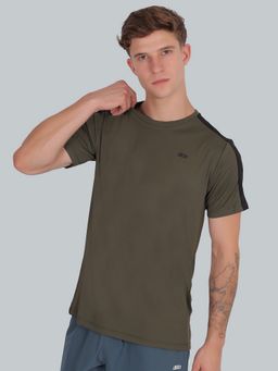 Dida - Men's Olive Polyester Crew Neck T-Shirt
