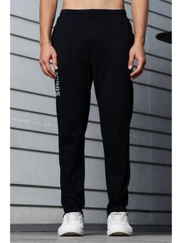ONE SKY - Men Black Typography Print Cotton Trackpant