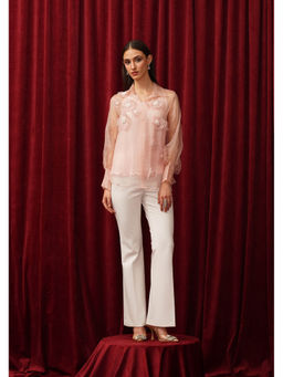 AMOSHI - Pink Floret Embellished Co-Ord (Set of 2)