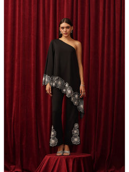 AMOSHI - Black Kai Embellished Co-Ord (Set of 2)