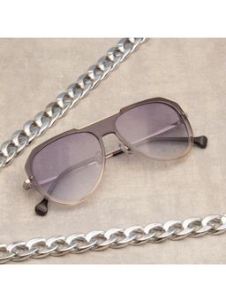 TED SMITH - Unisex Grey Graded Metal with Tr90 Sunglasses with Polarized Lenses