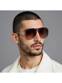 TED SMITH - Unisex Brown Metal with Tr90 Sunglasses with Polarized Lenses