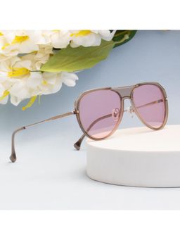 TED SMITH - Unisex Pink Metal with Tr90 Sunglasses with Polarized Lenses