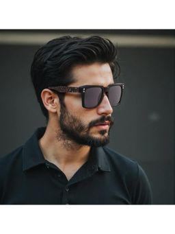 TED SMITH - Unisex Black Premium Italian Acetate Sunglasses with Polarized Lenses