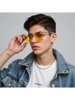 TED SMITH - Unisex Yellow Premium Italian Acetate Sunglasses with Polarized Lenses