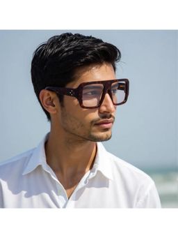 TED SMITH - Unisex Light Brown Premium Italian Acetate Sunglasses with Polarized Lenses